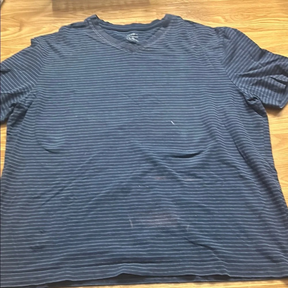 Blue Short Sleeve Tee with Stripes - Picture 3 of 9